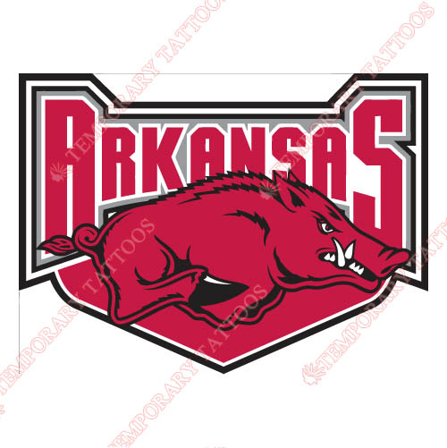 Arkansas Razorbacks 2001 2008 Alternate Customize Temporary Tattoos Stickers NO.3736